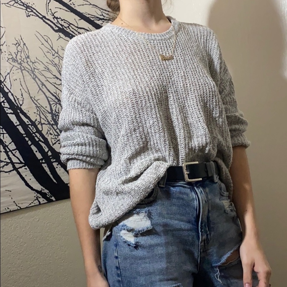 Grey knitted sweater from Brandy Melville